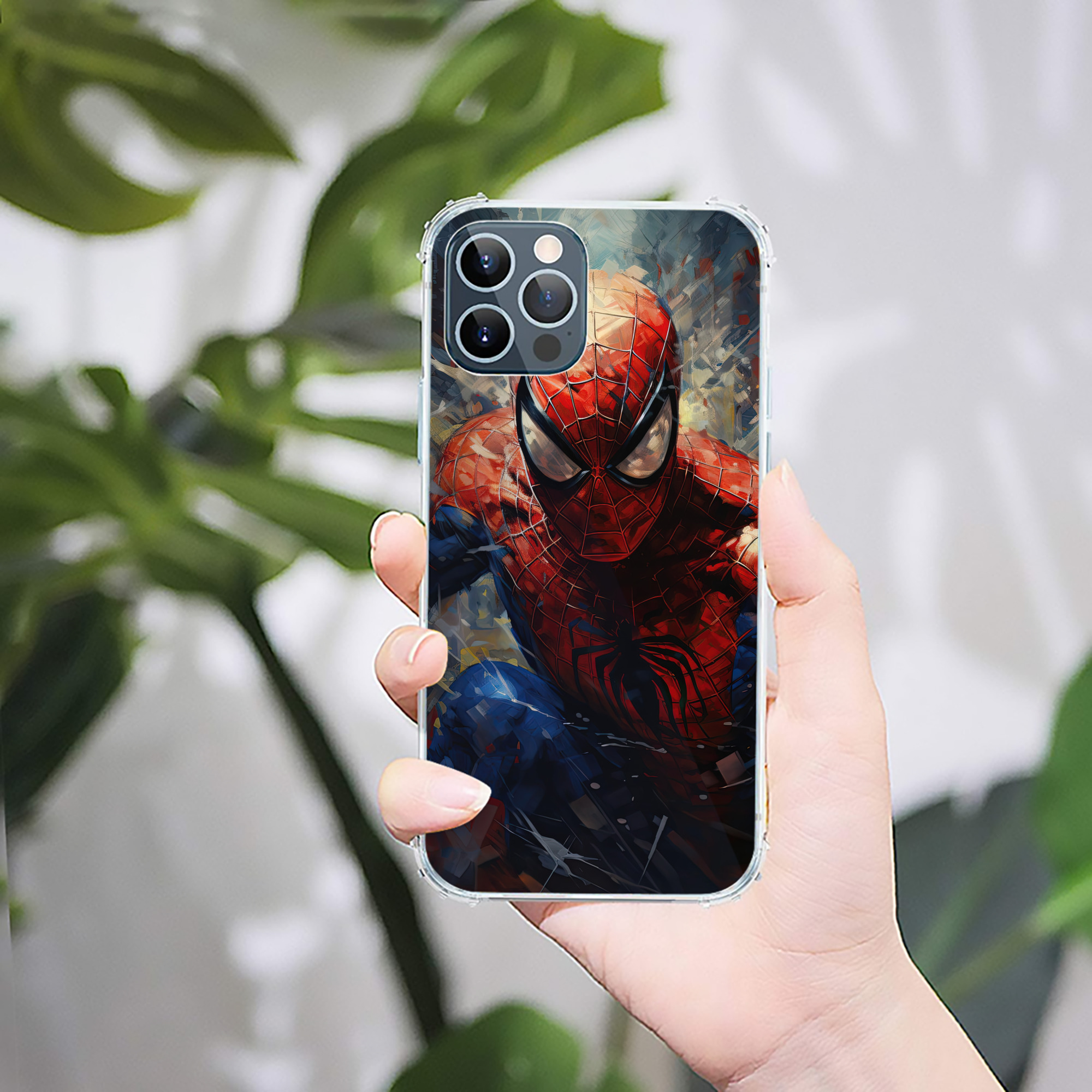 （画像用） Spider Man スパイダーマン 【iPhone 12シリーズ対応】透明スマホケース（クリアソフトケース）
